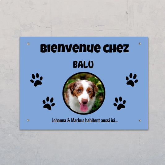 Plaque de porte personnalisable – Bienvenue chez – photo du produit 1 sur 1