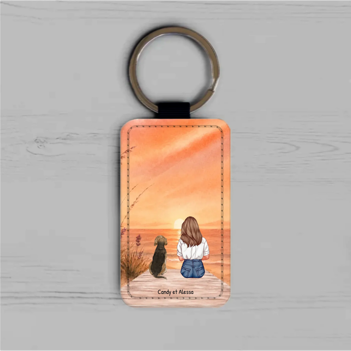 Porte-clés personnalisable - En balade avec ton animal