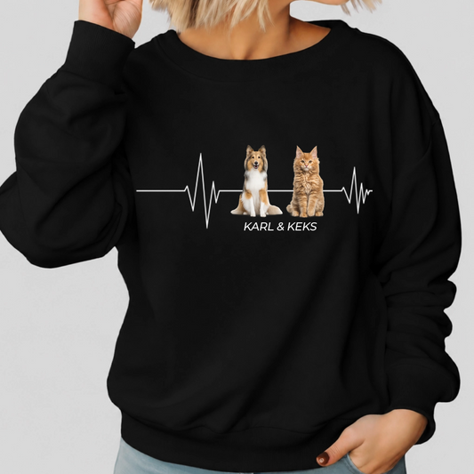 Personalisiertes Sweatshirt - Herzschlag