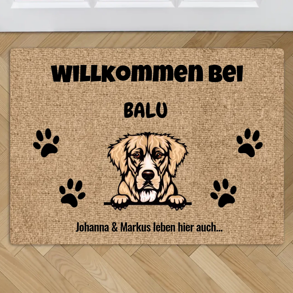 Personalisierte Fußmatte - Willkommen bei