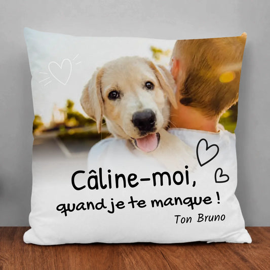 Coussin personnalisable - Câline-moi quand je te manque