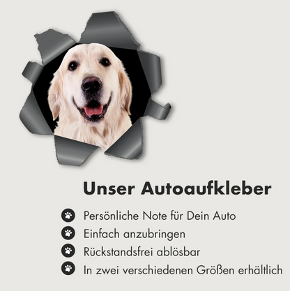 Autocollant de voiture personnalisé - Photo qui dépasse