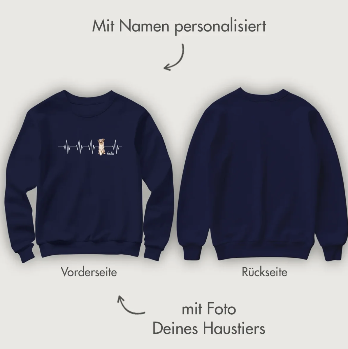 Sweat-shirt personnalisé - Battement de cœur